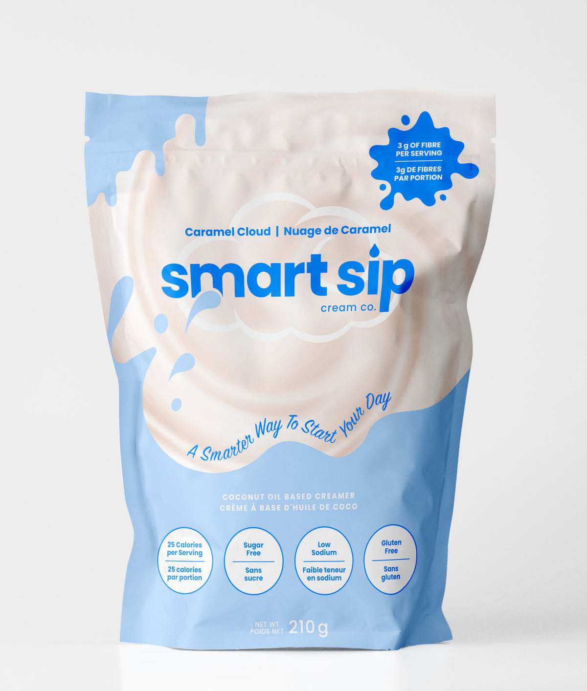 Package of smart sip cream on a white background